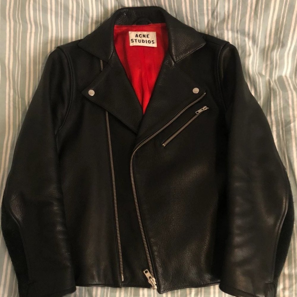 Acne Studios Gibson Leather Jacket Size 48